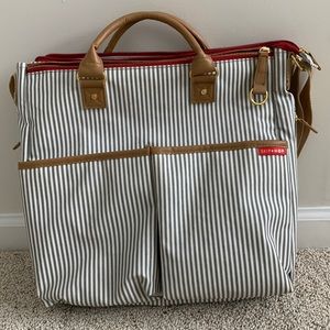 Skip Hop Duo Luxe French Stripe Large Diaper Bag